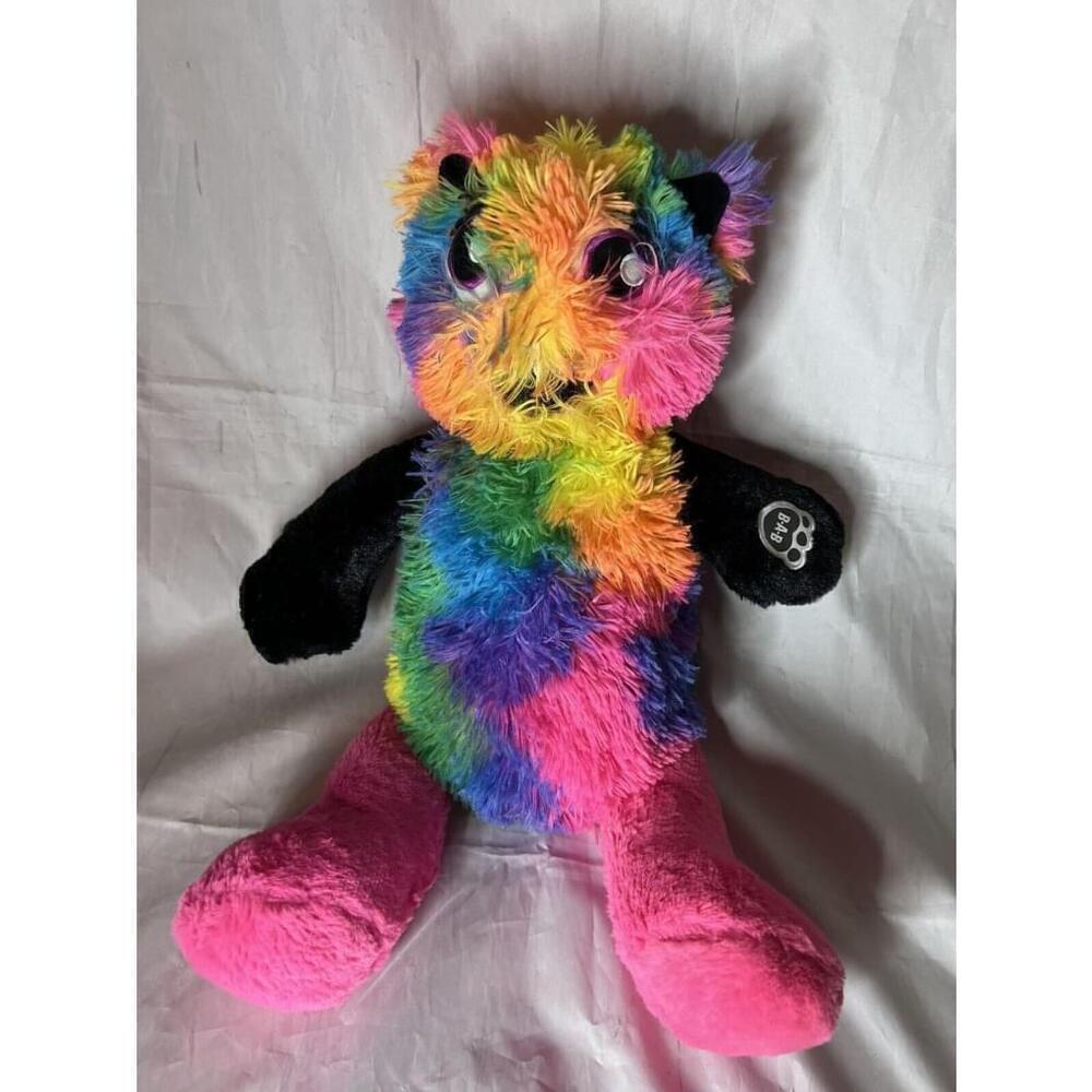 Build A Bear Rainbow Tie-Dye Monster Mixers 18" Stuffed Animal Soft Plush Toy